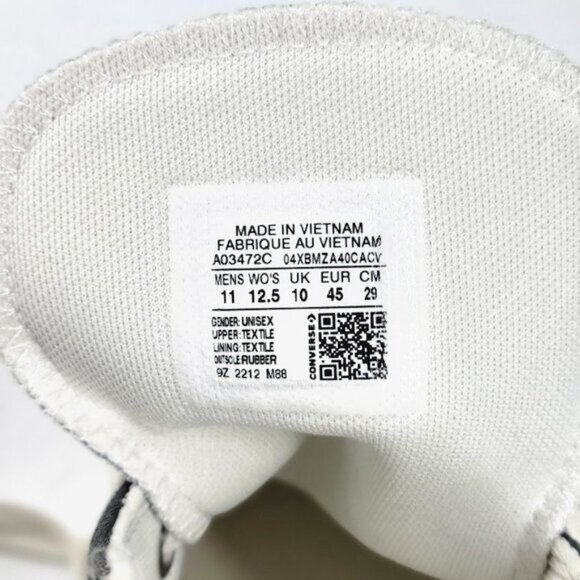 CONVERSE  CTA construct hi-top unisex sneakers Sz 11  NEW - Picture 8 of 8
